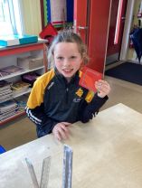 Cross-stitching in Primary 5
